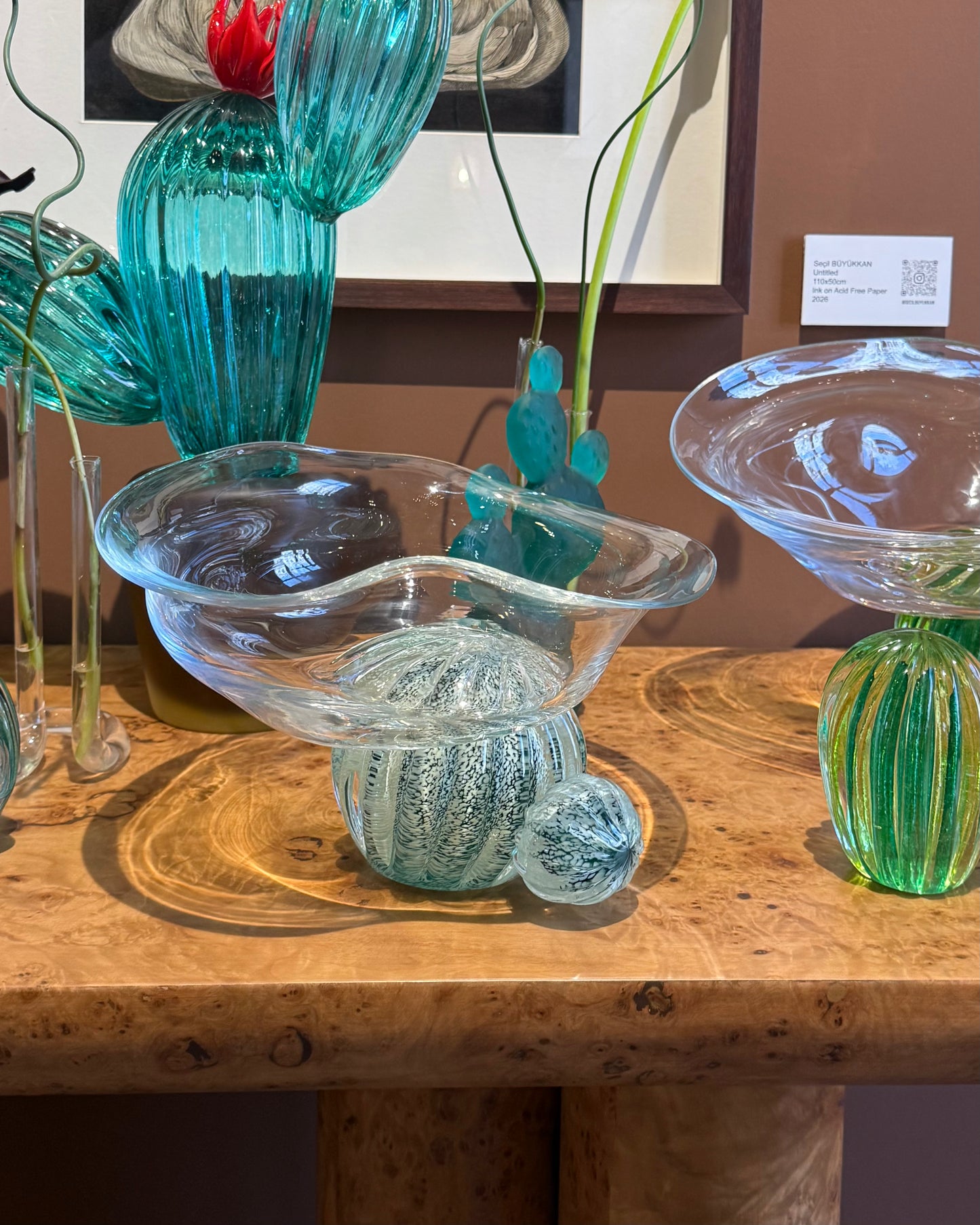 Kaktüs Heykel Çanak